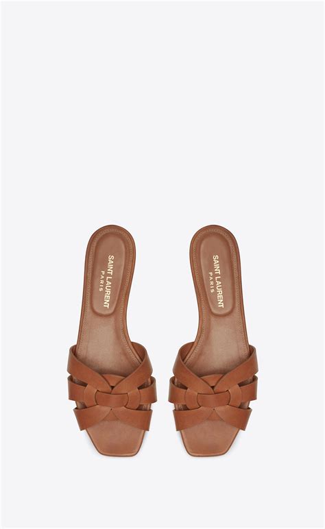 st laurent tribute flat sandals